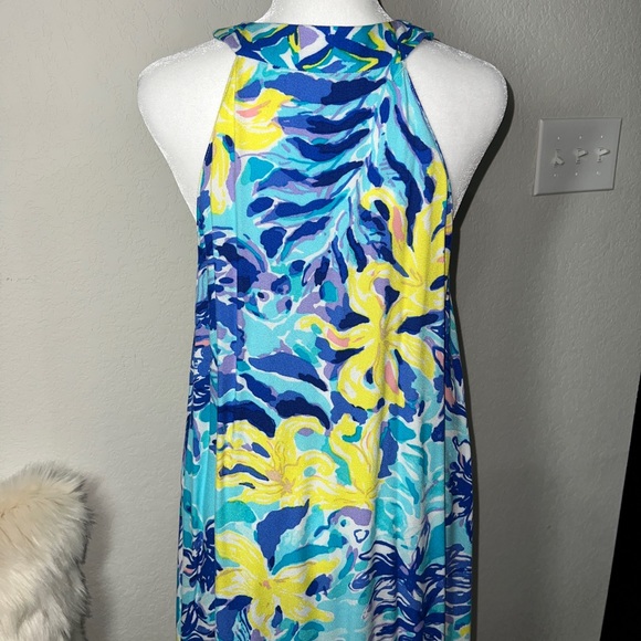 Lilly Pulitzer Tropical Print Fringe Tassel Dress Size Medium - Picture 9 of 13